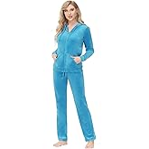 COZZYON Velour Tracksuit Womens 2 Piece Sweatsuits Set Full Zip Hoodie Sweatpant Set