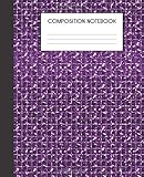 Composition Notebook: Faux Luxury Purple Metallic Glam College Ruled Notebook Lined School Journal