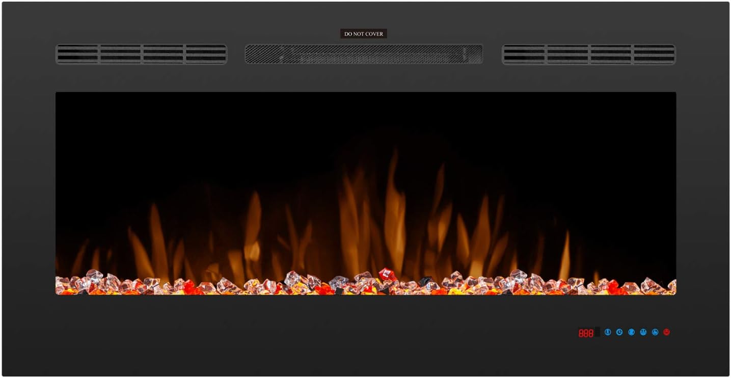 Up To 60 Discount Zebery 42inch 1500w Electric Fireplace Wall Mounted Electrical Fire Suite With 3flame Colour Effect Remote Control Adjustable Thermostat Control And Heat Settings Safety Cut Out System Diy