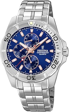 Festina Reloj Multiesfera para Hombre de Cuarzo con Correa en Acero Inoxidable F20445/5