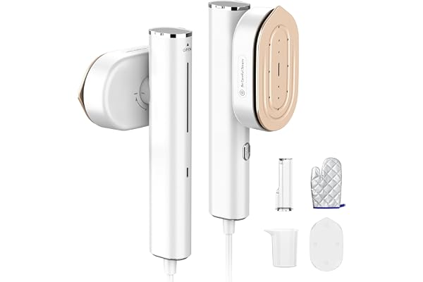 Hulmay Steamer Clothes, 1200W Clothes Steamer, Steam Iron 2-in-1, Portable Handheld Steamer for Travel 10s Heat-Up, Travel Si