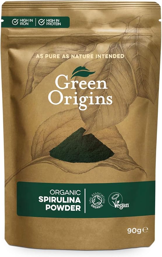 Green Origins Organic Spirulina Powder 90g Amazon.co.uk Health