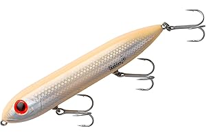 Heddon Super Spook Topwater Fishing Lure for Saltwater and Freshwater, Bone/Silver, Super Spook (7/8 oz)