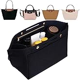 ETTP Purse Organizer Insert for LE PLIAGE Top Handle (Black, Small)