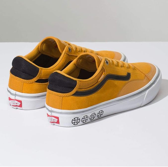 vans x independent tnt adv prototype sunflower & white skate shoes