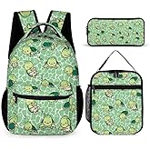 Sea Turtle Backpack with Lunch Box & Pencil Case for Kids Girls Boys School, 16 Inch Cute Sea Turtle Bookbag, School Backpack for Students Children, Lightweight, Large Capacity