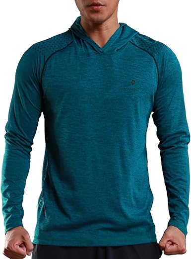 long sleeve hooded workout shirt