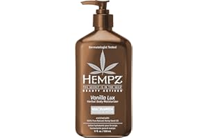 Hempz Vanilla Lux Herbal Body Moisturizer 17 oz. with Niacinamide, NEW LOOK