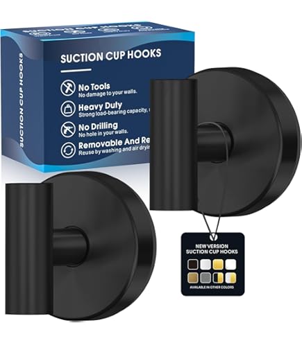 Suction Cup Hooks For Shower, Bathroom, Glass Door