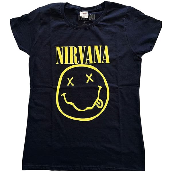 Amazon.com: Nirvana T Shirt Smiley Pink Band Logo Official Womens