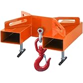 FAYUWUOX 3T/6600LBS Forklift Mobile Crane, Truss Jib Boom Hoist with 2 Hooks, Heavy Duty Forklift Extension Attachment