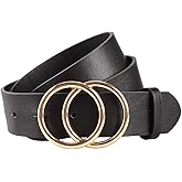 Earnda Women's Leather Belt Fashion Soft Faux Leather Waist Belts For Jeans Dress