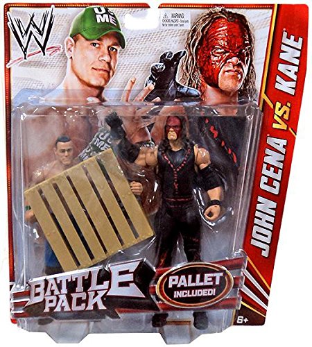 Wwe series 19 battle pack: john cena vs. kane figure, 2…