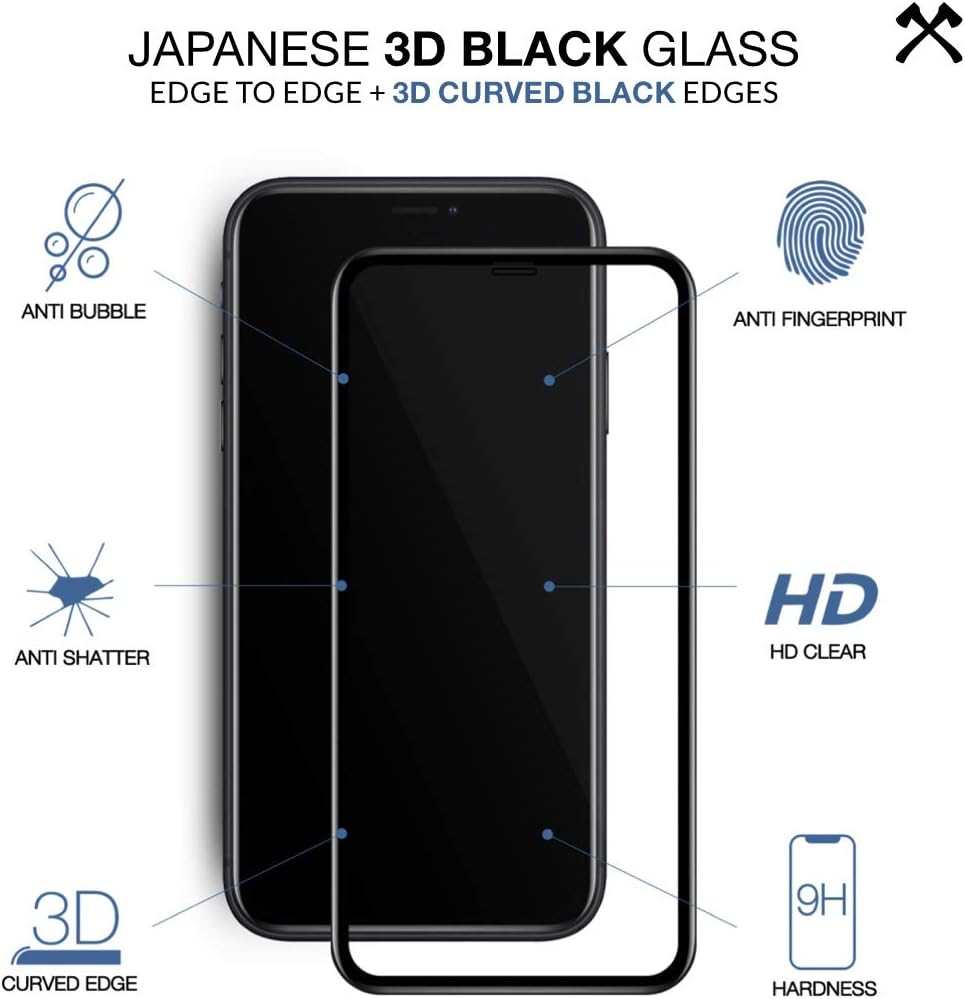 Woodcessories - Screen Protector compatible with iPhone 11 / Xr, 3D Premium Tempered Glass, Black, 3D Glass, iPhone Xr - Image 3