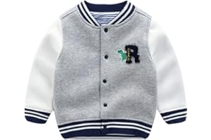 famuka Baby Boy Spring Coat Little Kids Baseball Cardigan Jacket