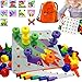 Skoolzy Toddler Educational Toys - Peg Puzzles Toddler Toys for Kids Ages 1yr - 4yr. Stacking Pegboard Creative Art for 1, 2, 3, 4 Year Old Boys or Girls | 45pc Peg Board, Pens Cards