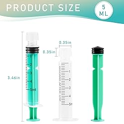 Vaokin 5ml Luer Lock Syringe, Leak-Proof Safety
