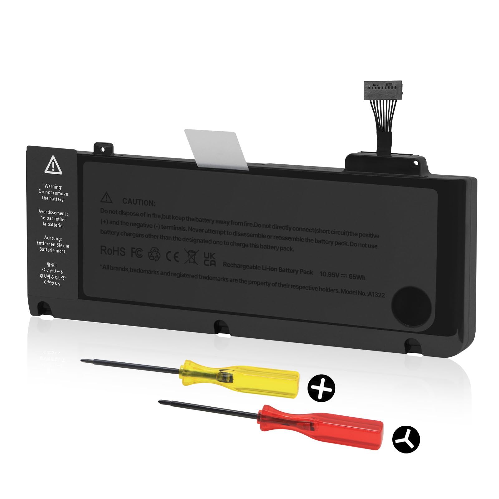 K KYUER 65WH A1322 Battery for Apple MacBook PRO 13" A1278 (Mid 2009 2010 2012 Early Late 2011) MB990LL/A MB990J/A MC700LL/A MC700J/A MC374LL/A MC374CH/A MC375LL/A MC724LL/A MD314LL/A MD313LL/A