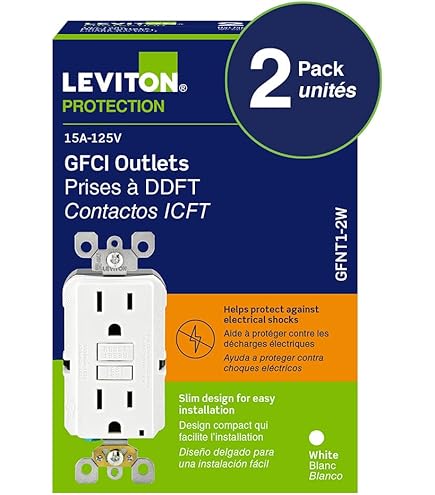 10 Pack - POWAWINI GFCI Outlet 15 Amp, UL Listed, Ghana