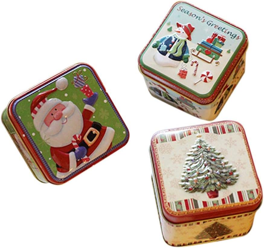 starte 12pcs Caja De La Lata De Navidad La Caja De Embalaje Mini Plaza