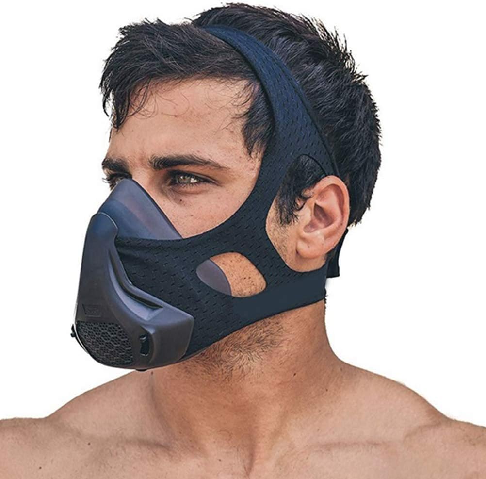 UMBEST Training Mask Sports Masks High Altitude Training Mask, Fitness Mask & Sports Mask 24-Speed Resistance Mask, Cardio Mask Black