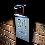 StickiesWall 3D Laser Cut House Sign with Solar Light Grey Mirrored Silver view 5