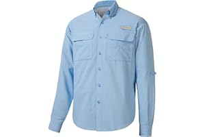 BASSDASH Men's Performance Fishing Hiking Shirt UPF 50 Button Down Long Sleeve Quick Dry FS21M