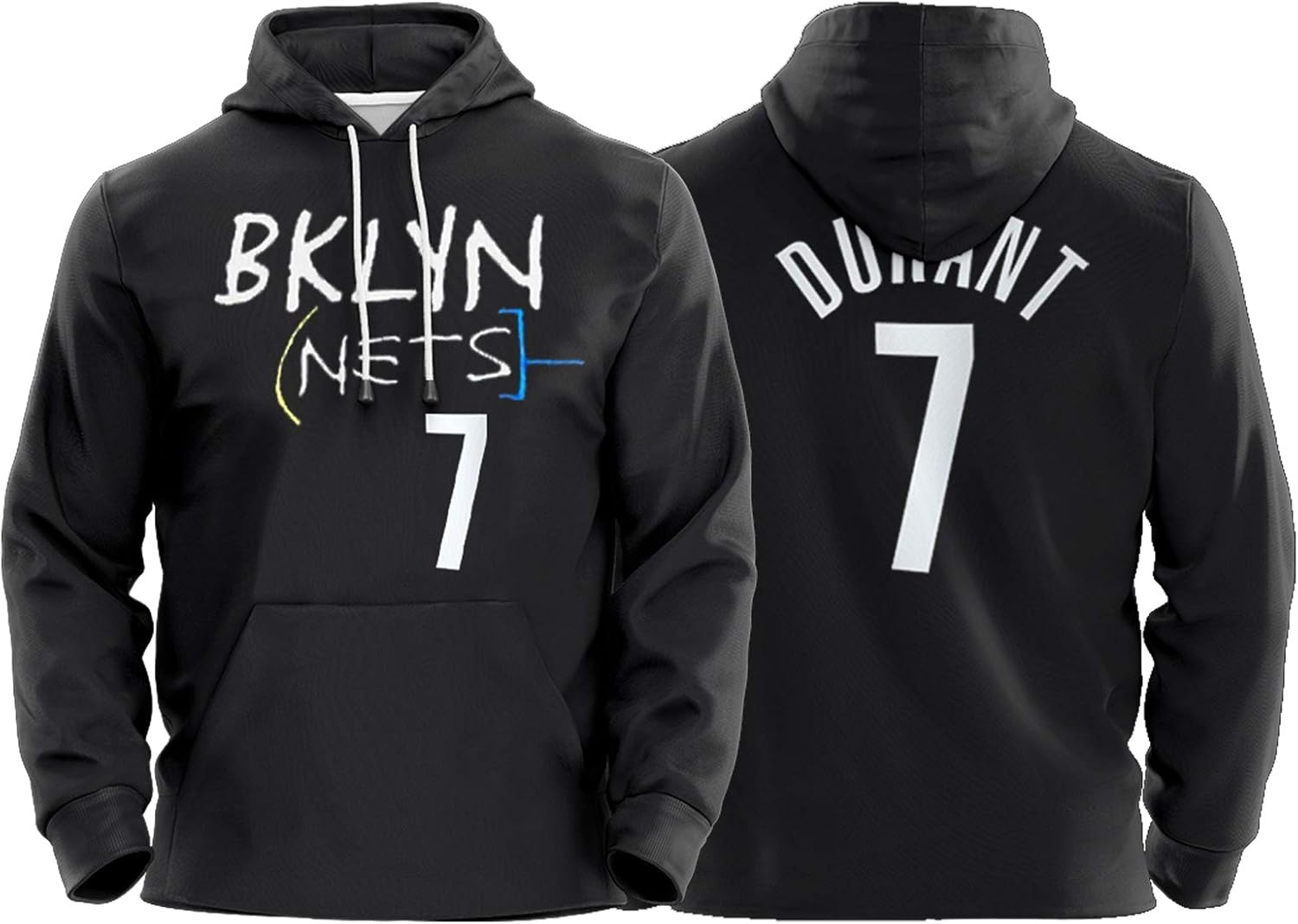 Kevin Durant Hoodie für Herren, 2021 New Season Brooklyn Nets 7 City