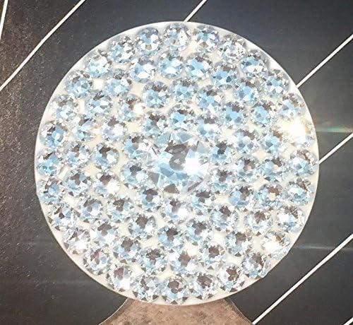White Popsocket made with Clear Swarovski Crystals