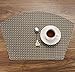 SHACOS 4 PCS Wedge Placemats for Round Tables Heat Resistant Table Mats Placemats Washable (4, Black White Gold)