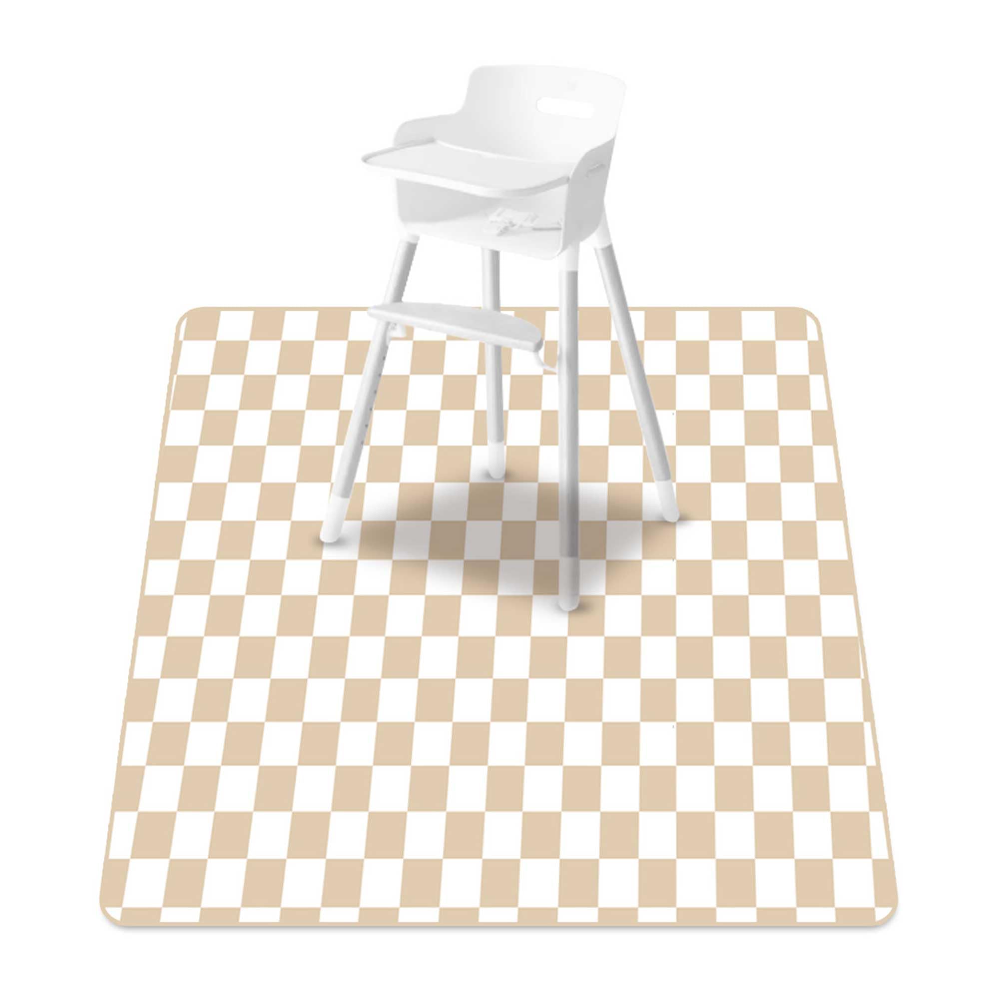 Photo 1 of CoolaPeach Baby Splat Mat for Under High Chair, 51 x 51 Inch Wipeable Splash Mat?Floor Protector?Wipe-Clean Tablecloth and Playing Mat (Square)