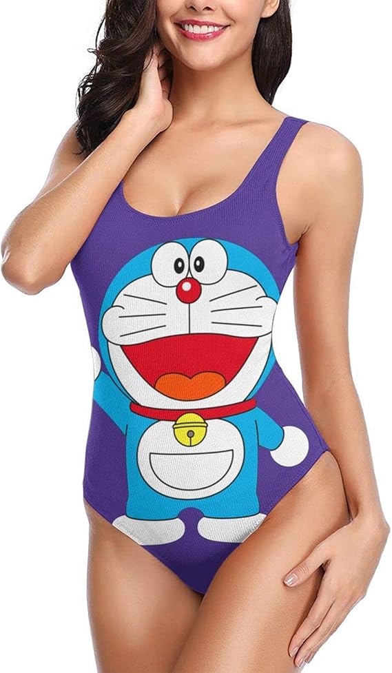 Amazon Co Jp ドラえもん 水着レディースワンピース速乾性機能性ワンピーススーツフィットネスウェア水着温泉水着 ファッション