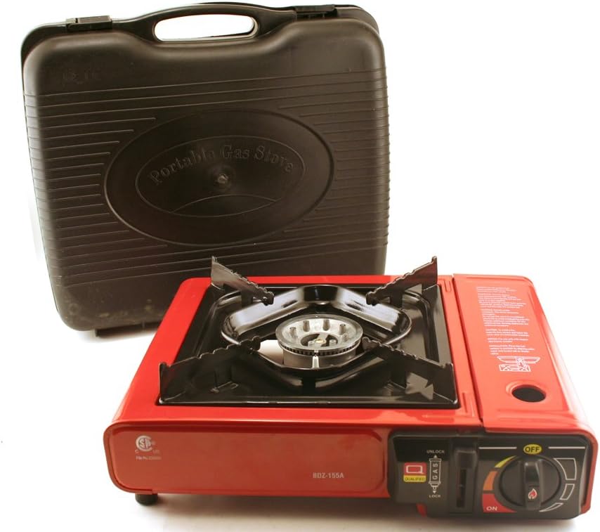 Portable Gas Stove Type Bdz155a (Red with Carrying Case) [Pack of 1