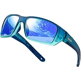 WIESMANN Polarized Sports Sunglasses Rectangular Wrap Cycling Fishing Sunglasses for Men and Women UV Protection 18216