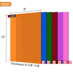 Enoin 6 Pack 8x12 Inches Colored Translucent