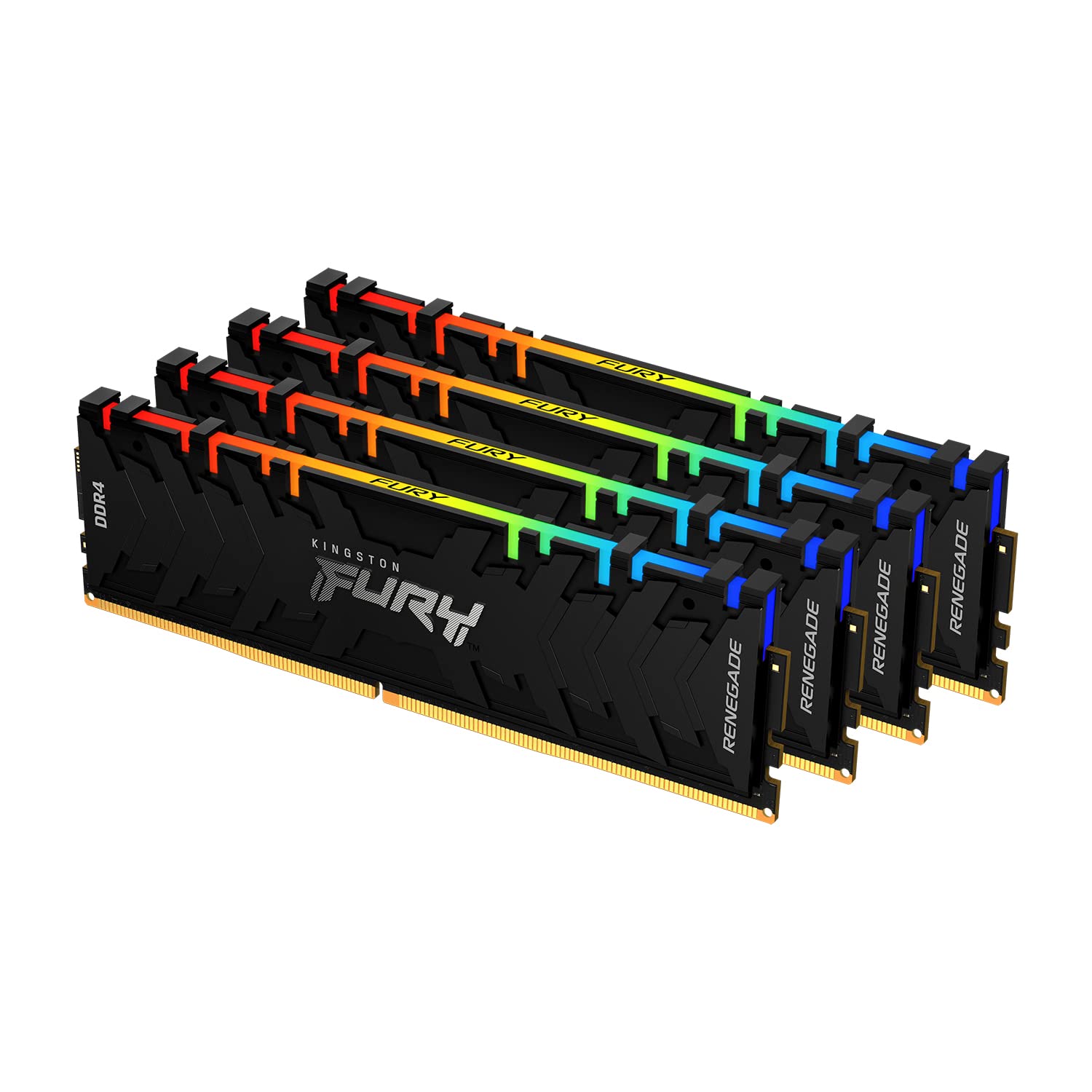 Kingston FURY Renegade RGB 32 GB (4 x 8 GB) 3600 MHz DDR4 CL16 Desktop Memory Kit of 4 KF436C16RBAK4/32