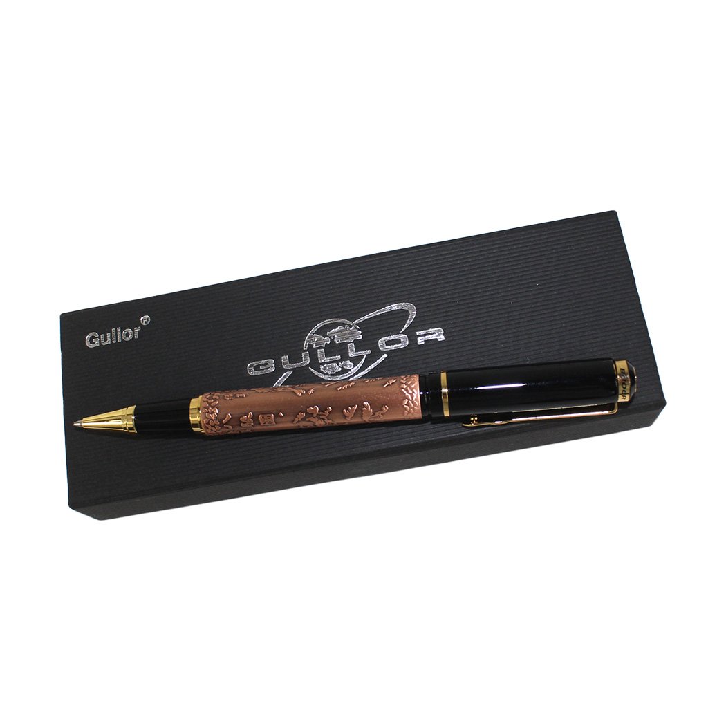 Gullor Chinese Roller Ball Pen with Gift Box - Red Copper
