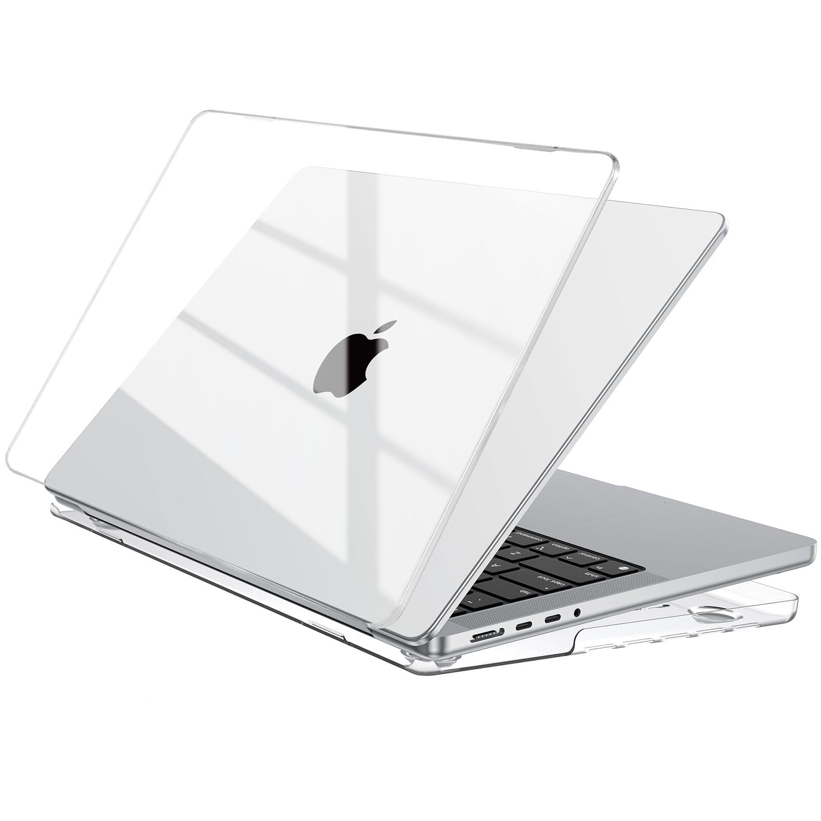 EooCoo Case Compatible for Macbook Pro 14 inch 2026 M5 A3426 A3427 A3434 M4 A3112 A3185 M3 A2918 M2 A2779 M1 A2442 Pro/Max, 2021-2025, Transparent Laptop Case Plastic Hard Shell Cover, Crystal Clear