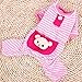 Puppy Clothes,Haoricu Small Pet Stripes Pajamas Jumpsuits Coat Apparel Clothing (S, Pink)