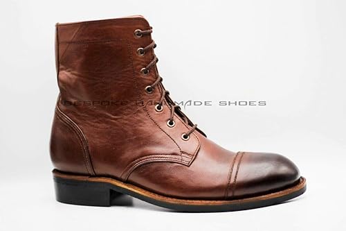 brown leather casual boots