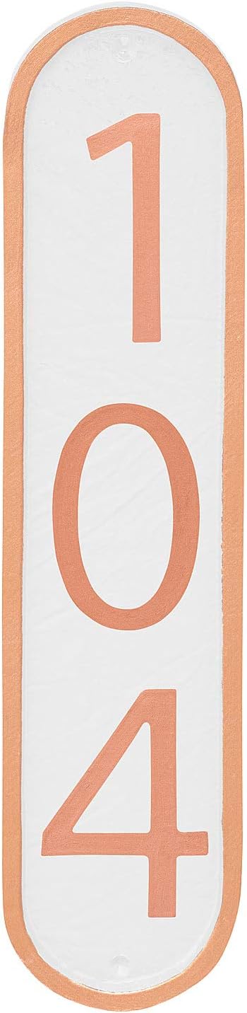 Address Signs - Address Number Store, Powder Coated Aluminum Vertical Economy Series Address Plaque, Modern Font, Holds up to 3 Characters