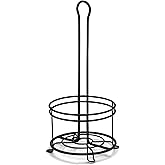 BROOKSTONE, Stylish Toilet Paper Holder, Freestanding Bathroom Tissue Organizer, Minimalistic Storage Solution, Modern Trending Design [Holds MEGA Rolls], Black