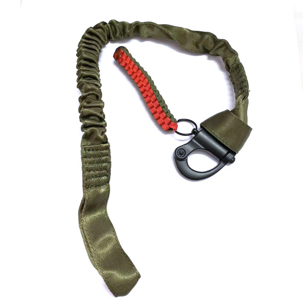 HANSTRONG GEAR H World EU Tactical Upgraded version Multi-Use Adjustable Quick Release Retractable Safety Sling Lanyard for Outdoor Sports Airsoft Hiking OD