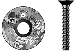 RIE:SEL DESIGN Riesel Design - Headset Stem Top Cap 1-1/8 for MTB Road Mountain Bike - Super Light Weight, UV Resistant, Print, 100% Carbon - Easy Installation - Made in Germany