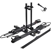 CRAVOT CyberRack S2 Ebike Rack,300 lbs Capacity | Foldable Bike Racks for Tow Hitch Heavy Electric Bike Carrier for 2 E-Bike,Up to 5-inch Fat Tire 2'' Receiver