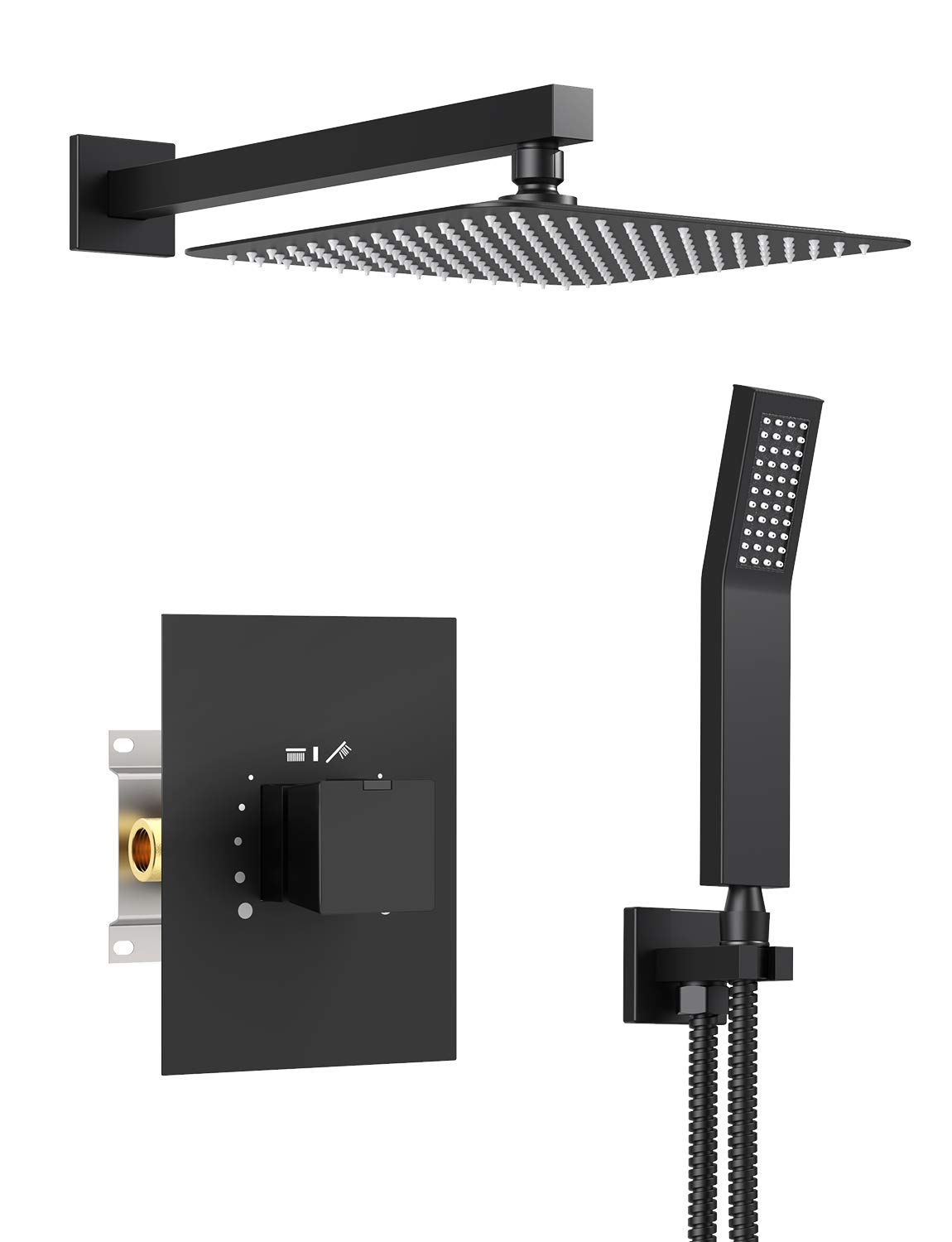 Buy EMBATHER Shower System Black Shower Faucet Sets with 10" Rain