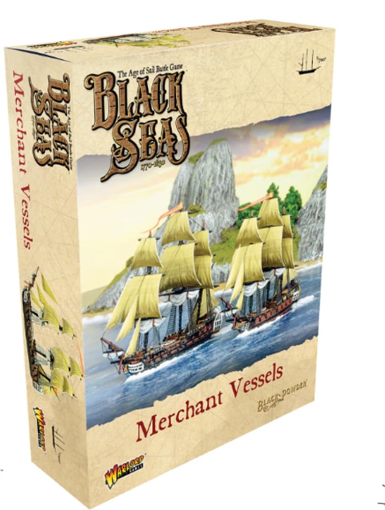 Warlord Games Merchant Vessels 1/700 Scale Miniature for Black Seas Highly Detailed Age of Sail Era Miniatures for Table-top Wargaming