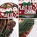 D-FantiX Christmas Wreath for Front Door, 14 inch Small Door Wreaths Indoor Holiday Christmas Decorations Seasonal Home Docer (Three Snowman, Let It Snow)