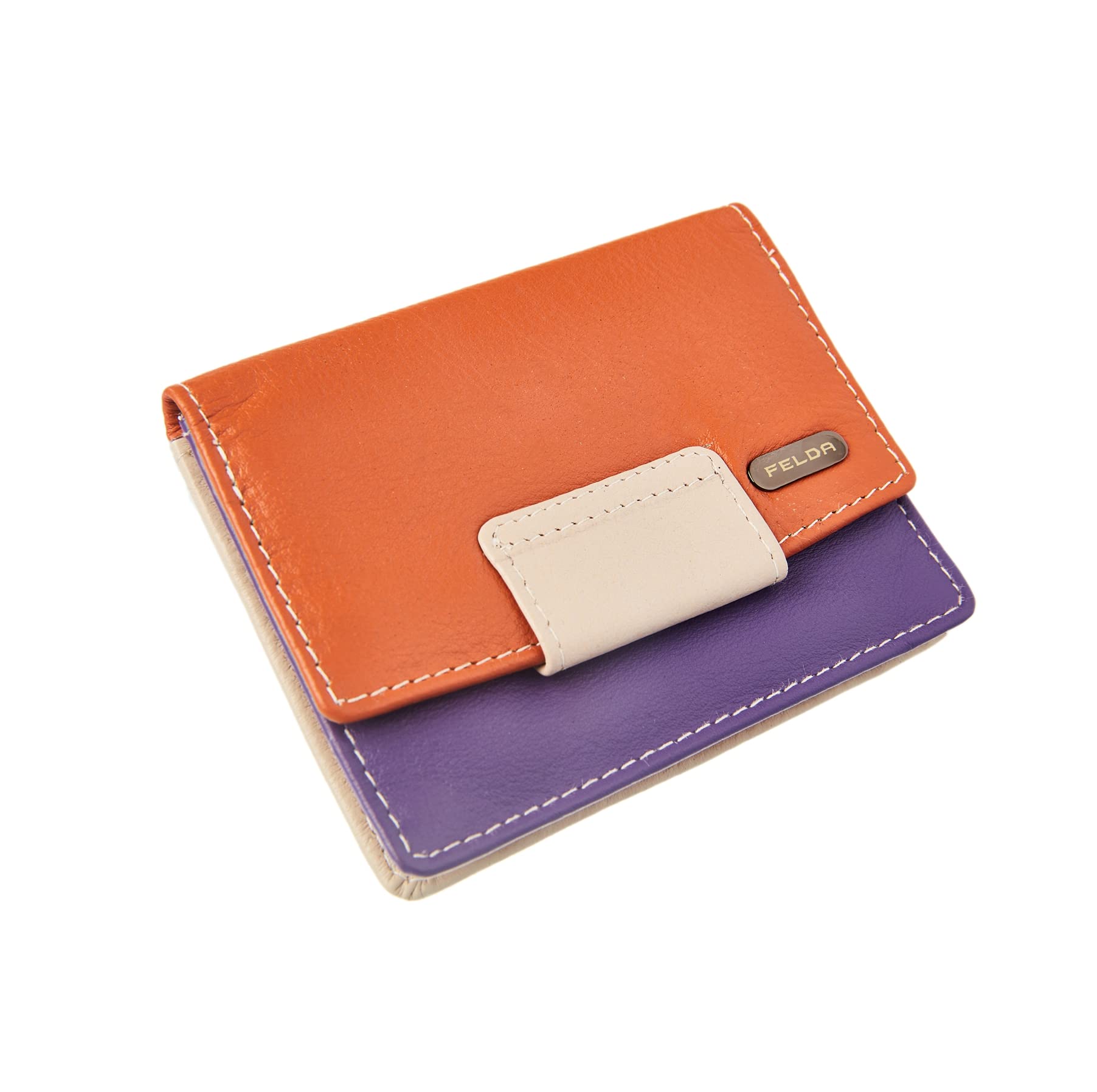 FELDA Wallet Genuine Leather RFID Blocking Wallets for Woman, Bifold Small Ladies Purse - Leather Handbag Purses, Women's Purse, Designer Wallet