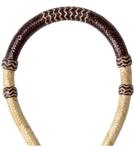 Bosal en cuir tressé avec bordure rouge